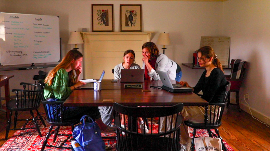 Nicole Brown working with early student thought partners in the W&M Bray School Lab.